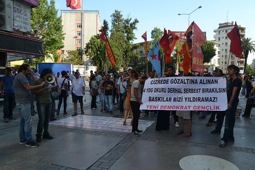 YDG İzmir gözaltıları protesto