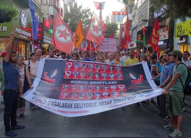 İzmir emek ve emokrasi güçleri suruç eylemi