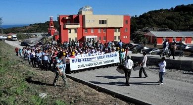 Maden işçileri grevde