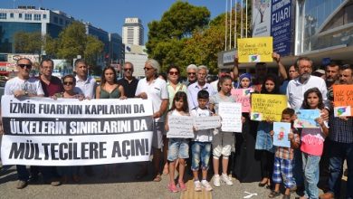 İzmirde mülteciler için eylem