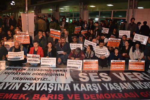 İzmirde emek ve demokrasi güçlerinin eylemi
