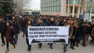 Eskişehirde üniversitelilerden protesto eylemi