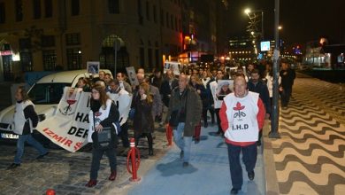 İzmirde insan hakları yürüyüşü