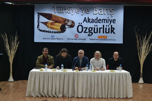 İzmir Emek ve demokrasi güçleri akademisyenlere destek