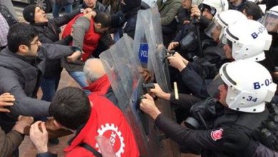 taşeron işçilere polis saldırdı 6 gözaltı 1