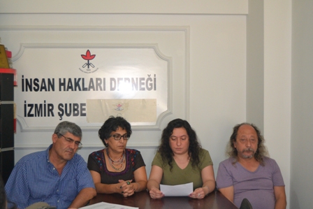 İHD İzmir tutuklu gazeteciler için basın toplantısı