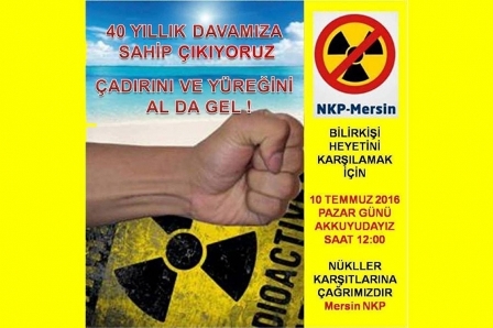 NKP Mersinden nükleere karşı eylem çağrısı