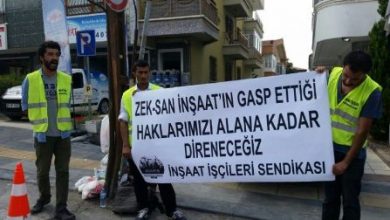 Ankarada inşaat işçileri eylem yaptı
