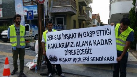 Ankarada inşaat işçileri eylem yaptı
