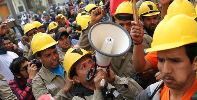 kolombiyali madenciler grevde